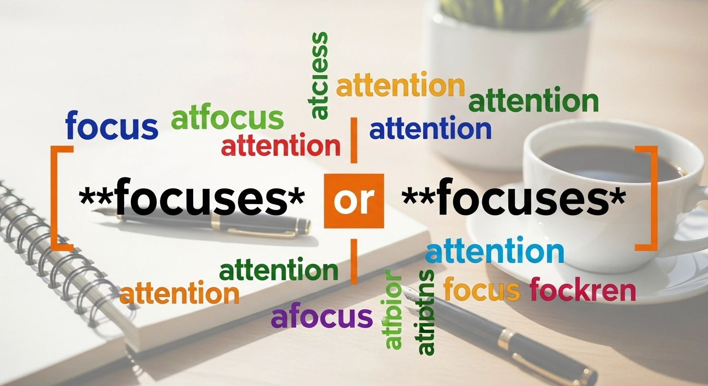 focusses or focuses