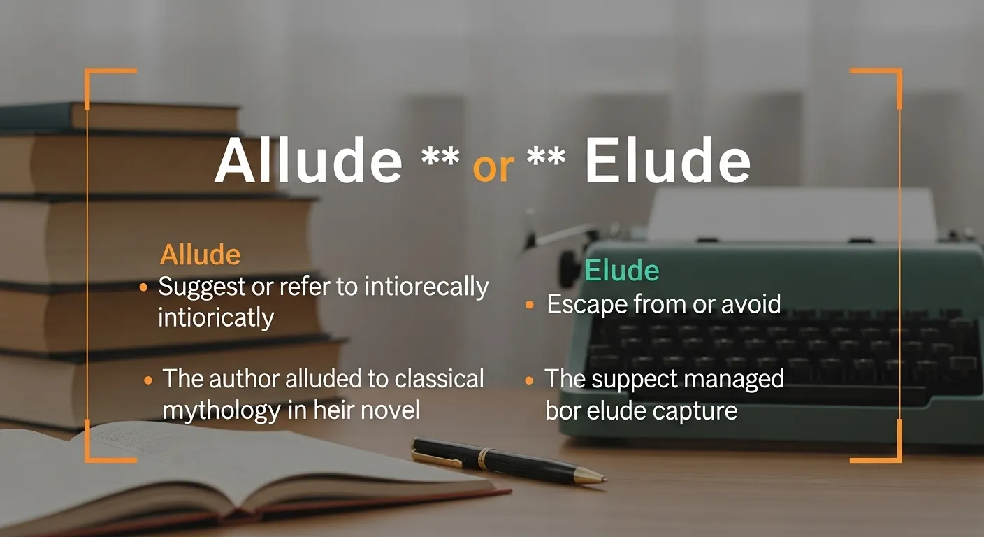 Allude or elude