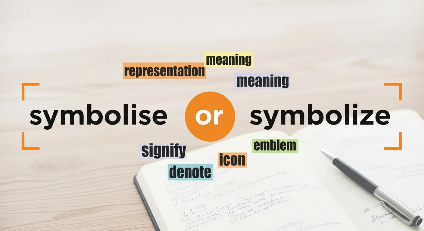 symbolise or symbolize