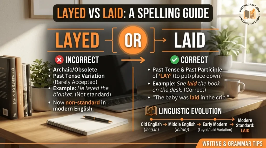 The Origin of Layed and Laid