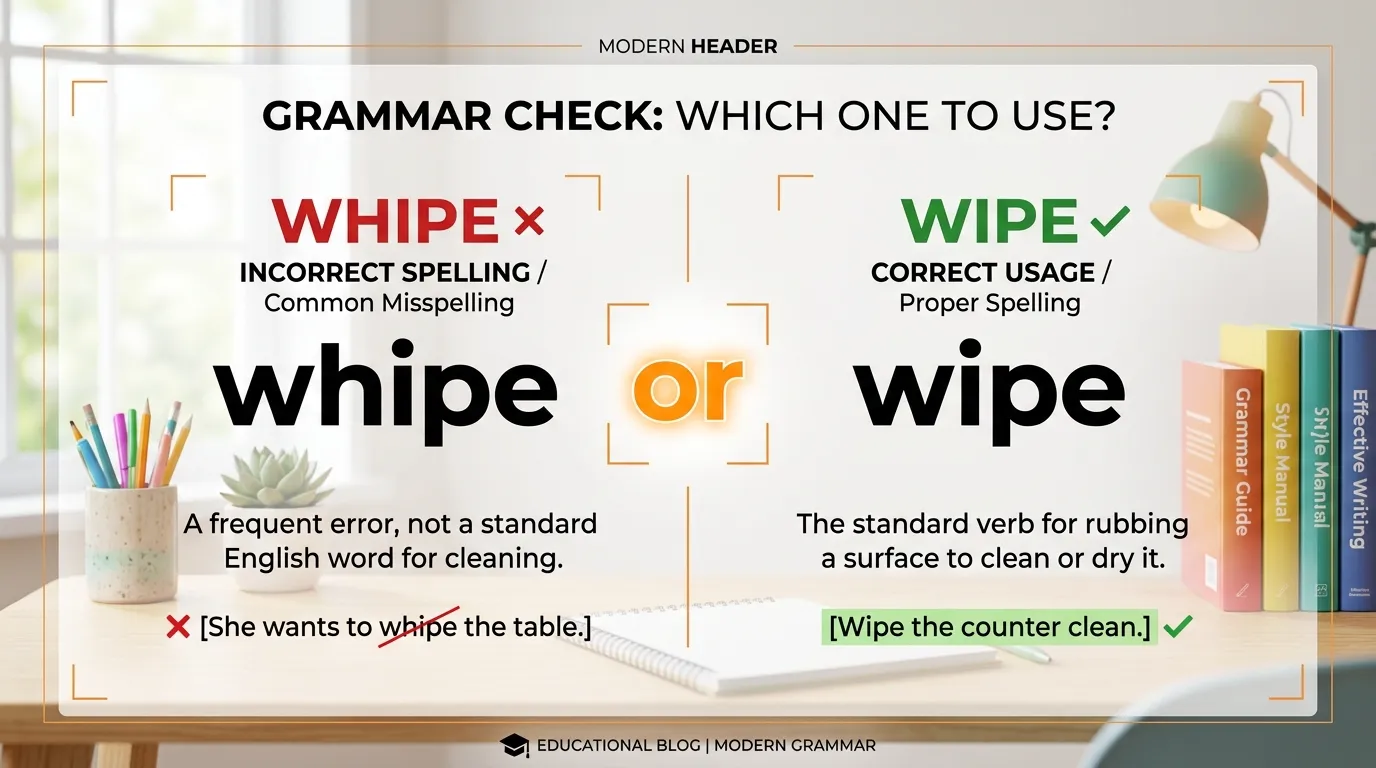 whipe or wipe